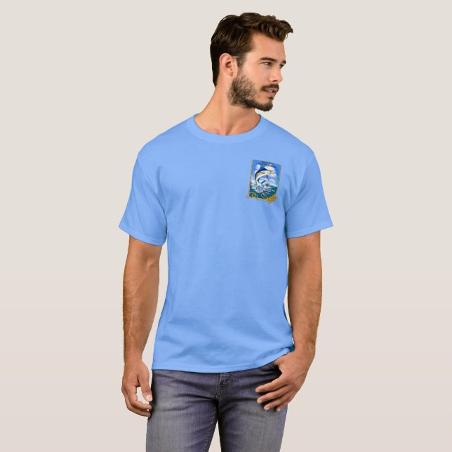Camiseta Personalizar a frota de pesca desportiva do Oceano (Frente Completa)