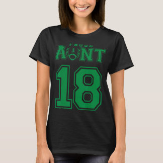 Camiseta Personalizar a Tia de Futebol Orgulhosa Número 18