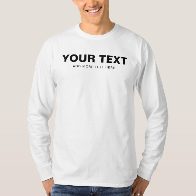 Camiseta Personalizar Adicionar Nome de Texto Foto Modelo M (Frente)