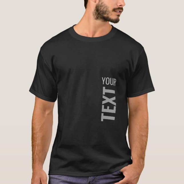 Camiseta Personalizar adicione seu texto aqui Modelo básico (Frente)