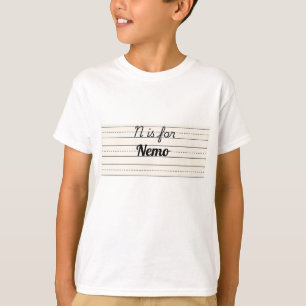 Camiseta Personalizar alfabeto de nome
