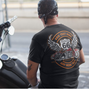 Camiseta Personalizar Asas de Anjo da Rota 66 de Motociclet