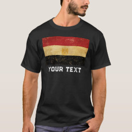 Camiseta Personalizar Bandeira do Egito Vintage Grunge Masc