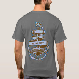 Camiseta Personalizar Banner de Corda de Âncora de Navegaçã