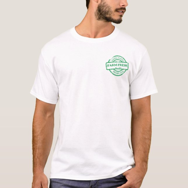 Camiseta Personalizar boias genéricas de Fazenda Ovos Promo (Frente)