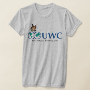 Camiseta Personalizar borboleta frontal e traseira da UWC