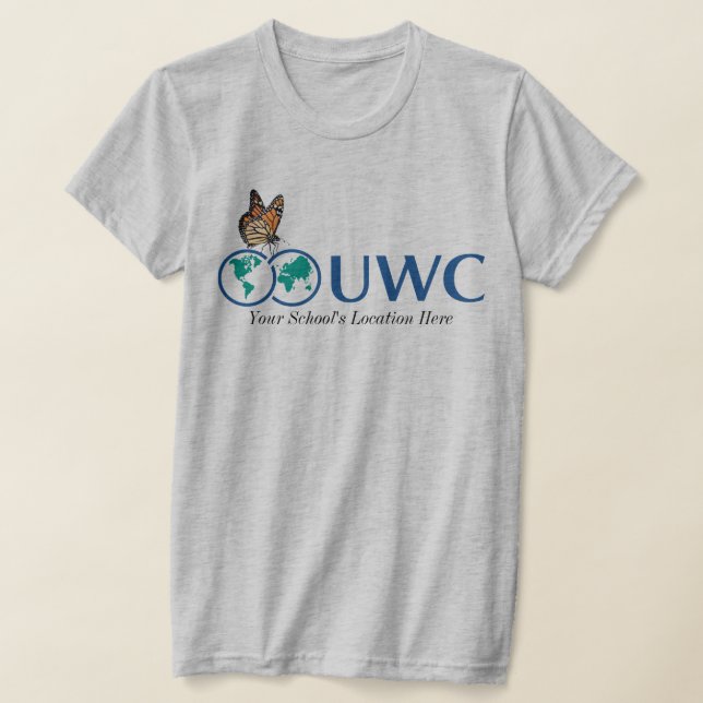 Camiseta Personalizar borboleta frontal e traseira da UWC (Postura )