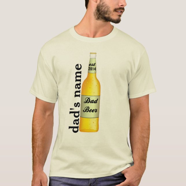 Camiseta PERSONALIZAR cerveja de Pai de Dia de os pais com  (Frente)