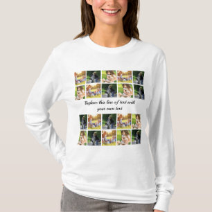Camiseta Personalizar colagem e texto de fotos