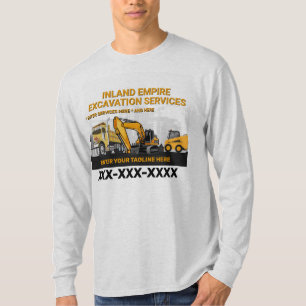 Camiseta Personalizar Contratação Geral de Escavação Constr
