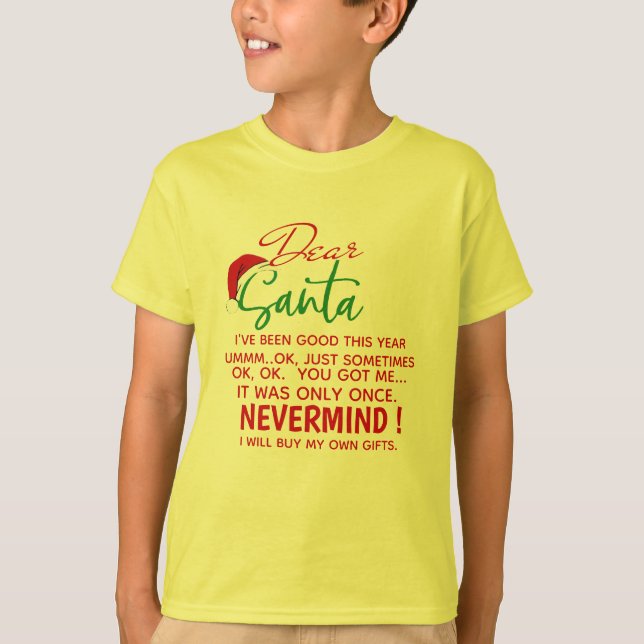 Camiseta Personalizar crianças Caros Papais noeis Engraçado (Frente)