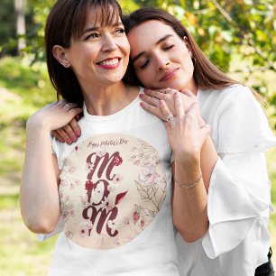 Camiseta Personalizar Dia de as mães Feliz Mãe
