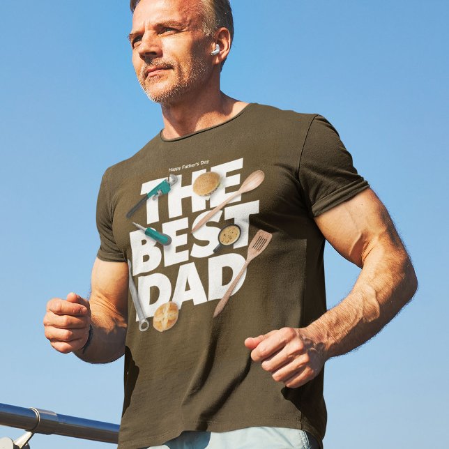 Camiseta Personalizar Dia de os pais Feliz | O melhor Pai e (Criador carregado)