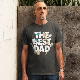 Camiseta Personalizar Dia de os pais Feliz   O melhor Pai e
