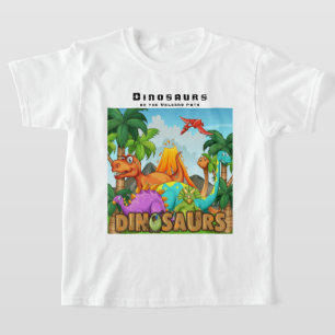 Camiseta Personalizar dinossauros no Caminho do Vulcão