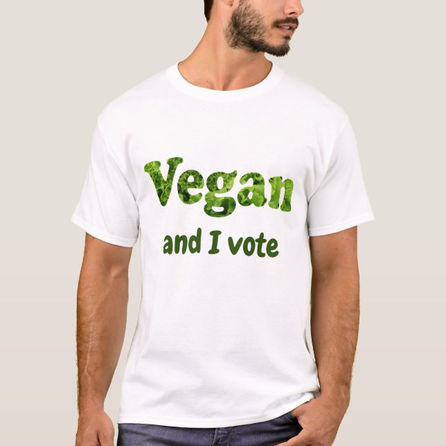 Camiseta Personalizar eleitor ativista do Vegan (Frente)