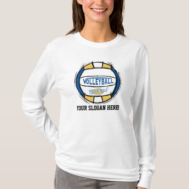 Camiseta Personalizar Este Design de Voleibol (Frente)