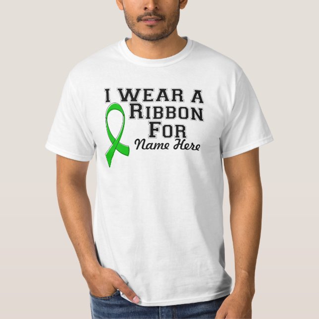 Camiseta Personalizar Eu Visto uma Faixa Verde (Frente)