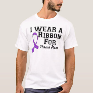 Camiseta Personalizar Eu Visto uma Fita Roxa