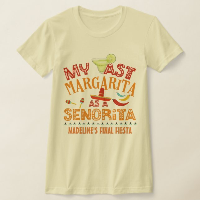 Camiseta Personalizar Fiesta Minha Última Margarita Como Um (Postura )