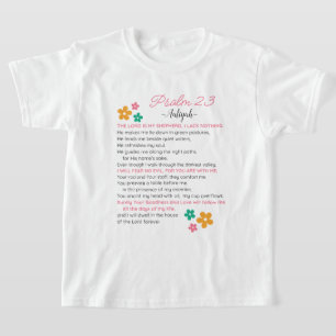 Camiseta Personalizar Flores De Escritura De Bíblia Psalm 2