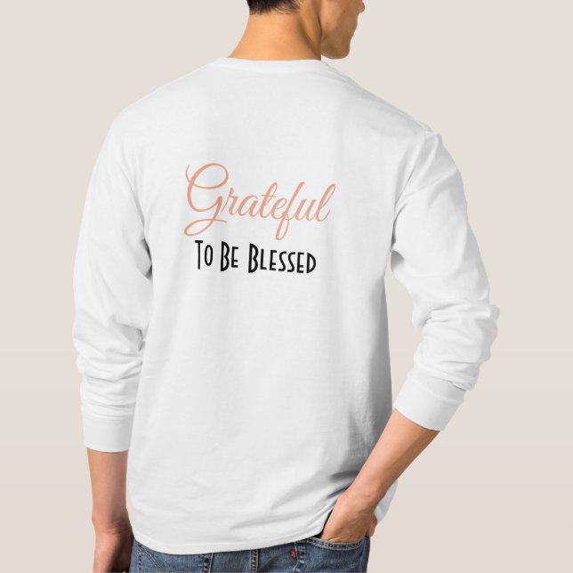 Camiseta Personalizar - Grata pelas pequenas coisas, Grande (Verso)