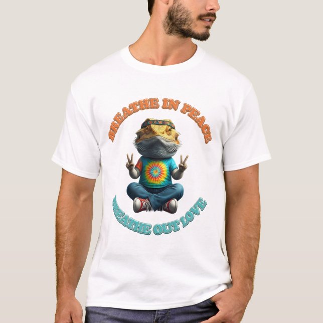 Camiseta Personalizar Hippie do Dragão com Barba de Boho (Frente)