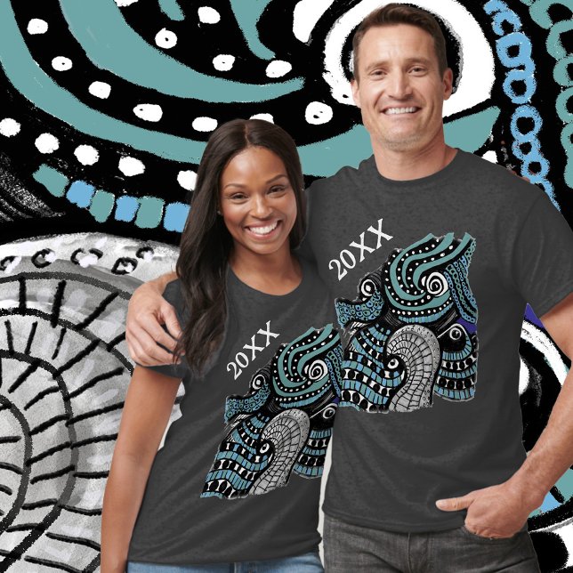 Camiseta Personalizar Impressão de T-Shirt Gráfico de Abstr (Criador carregado)