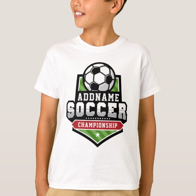 Camiseta Personalizar jogador de equipe de texto de ADD de  (Frente)