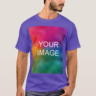 Camiseta Personalizar logotipo de imagem com cor púrpura