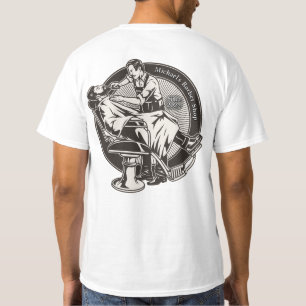 Camiseta Personalizar Loja de Barbearia Antiga Promocional