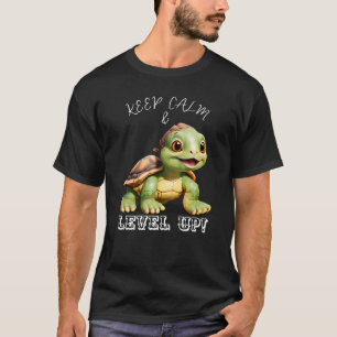 Camiseta Personalizar Mantenha-Se Calmo E Alinhe A Tartarug