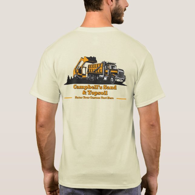 Camiseta Personalizar Marca de Caminhão de Cascalho Skid St (Verso)