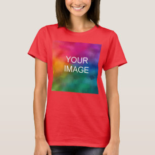 Camiseta Personalizar Modelo de Cor Vermelha Adicionar Imag