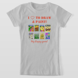 Camiseta Personalizar modelo de foto e texto de 8 painéis