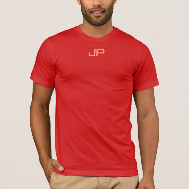 Camiseta Personalizar Modelo de Moedas Iniciais Monogramada (Frente)