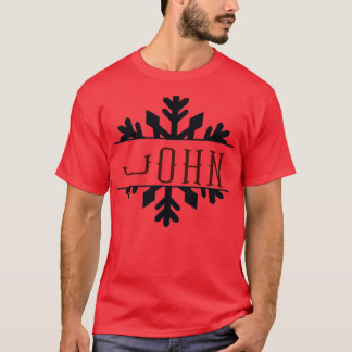 Camiseta Personalizar Monograma Dividido Nome John Presente
