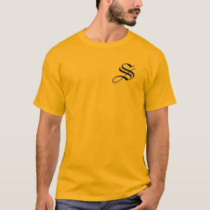 Camiseta Personalizar Monograma S Dourado