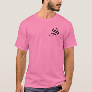 Camiseta Personalizar Monograma S Rosa