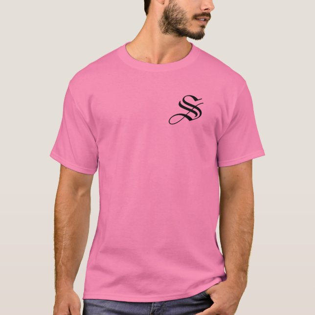 Camiseta Personalizar Monograma S Rosa (Frente)