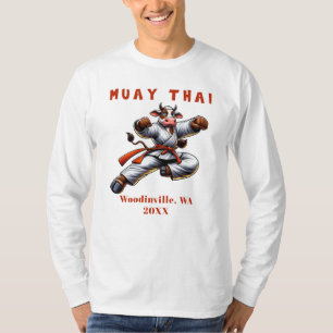 Camiseta Personalizar Muay Tailandês Artes Marciais Nome Da
