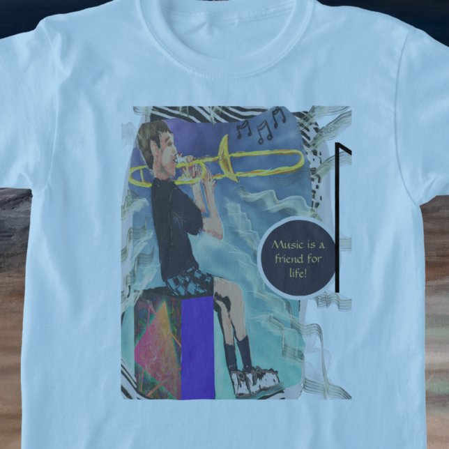 Camiseta Personalizar Música Trombone É Amigo Da Vida! (Criador carregado)