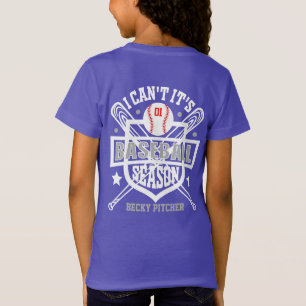 Camiseta Personalizar Não Posso É Temporada de Beisebol Núm