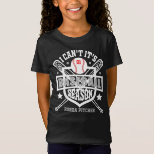 Camiseta Personalizar Não Posso É Temporada De Beisebol Núm