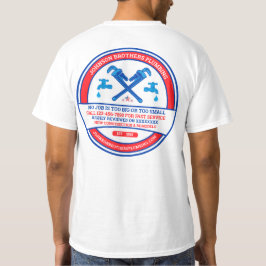 Camiseta Personalizar Negócios de Contratante de Encanação