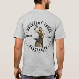 Camiseta Personalizar Negócios de Oficina de Ferreiro Forja