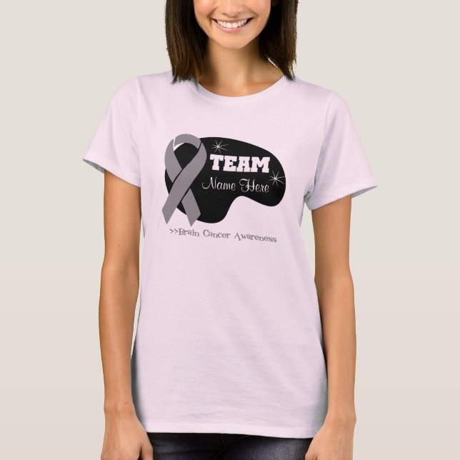Camiseta Personalizar nome da equipe - Cancer do cérebro (Frente)