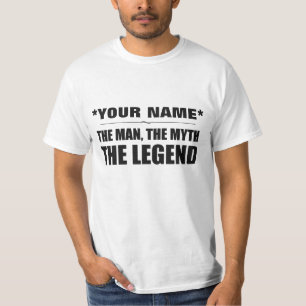 Camiseta Personalizar Nome Personalizado, Mito, Legenda