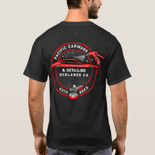 Camiseta Personalizar o Design da Frente e Verso do Carwash