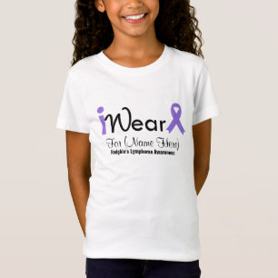 Camiseta Personalizar o Linfoma de Violet Ribbon Hodgkin